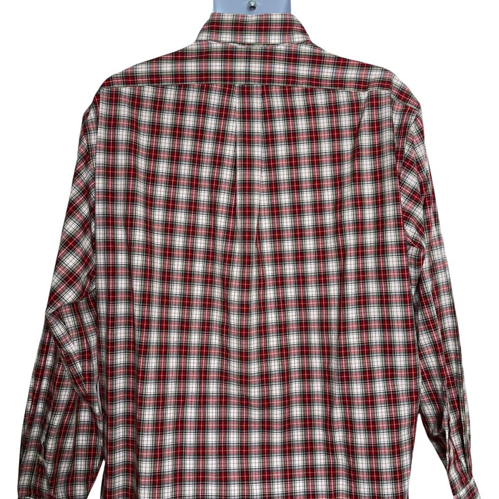 Ralph Lauren Yarmouth Red Green Plaid Pony Dress Casual Shirt 16.5 34/35 - Picture 5 of 7